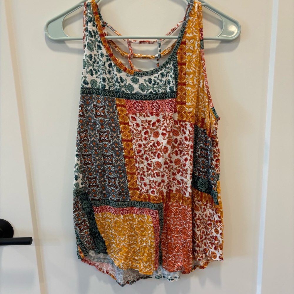 Lattice back tank top